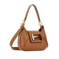 Hogan hobo mini h-bag in pelle martellata da donna