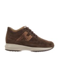 Hogan interactive in camoscio con h in strass da donna