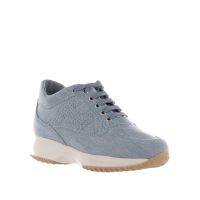 Hogan interactive in denim con h traforata da donna