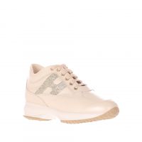 Hogan interactive in pelle con h in strass da donna