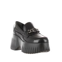 Hogan mocassino platform h-stripes in pelle da donna