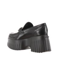 Hogan mocassino platform h-stripes in pelle da donna