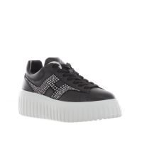 Hogan sneaker h-stripes in nappa con h in strass da donna