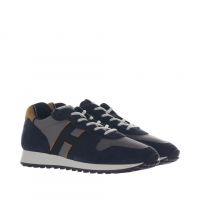 Hogan sneaker h383 in suede e nylon da uomo