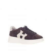 Hogan sneaker rebel h562 in camoscio da donna