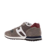 Hogan sneakers h383 in camoscio e tessuto tecnico da uomo