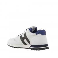 Hogan sneakers h383 in pelle e tessuto tecnico da uomo