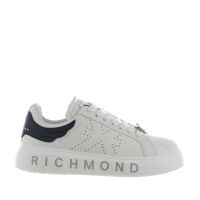 John richmond sneaker in pelle con ali decorative da uomo