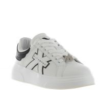 John richmond sneaker in pelle con ali decorative da uomo
