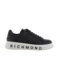 John richmond sneaker in pelle con ali decorative da uomo