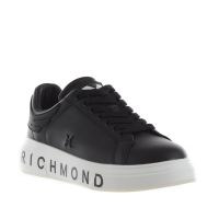 John richmond sneaker in pelle con ali decorative da uomo