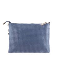 Juicy couture pochette mia flat pouch in poliestere con strass da donna