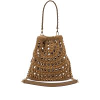 La carrie bucket andromeda  fur synt con borchie e pietre da donna