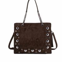 La carrie shopping ethnic in suede e borchie da donna