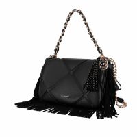 La carrie shoulder bag medium isabel with fringes med da donna