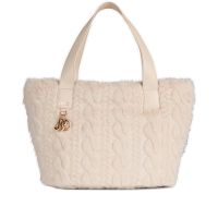 Liu jo borsa a mano large tote in pelliccia sintetica da donna