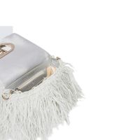 Liu jo borsa crossbody lapuffy small con piume da donna