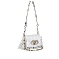 Liu jo borsa crossbody lapuffy small con piume da donna