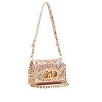 Liu jo borsa crossbody lapuffy small in raso e strass da donna