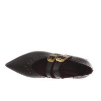 Lorenzo mari ballerina in pelle con borchie da donna