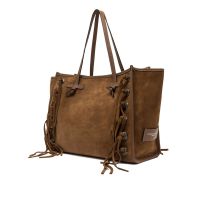 Marcella club borsa shopping grande in camoscio e pelle da donna