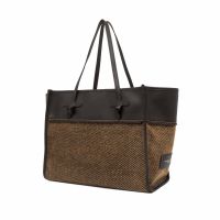 Marcella club borsa shopping in pelle e tessuto  da donna