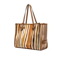 Marcella club shopping in canvas e pelle da donna