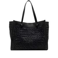 Marcella club shopping in rafia e pelle da donna