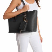 Michael kors shopping quinn tote large ew tz in pelle da donna