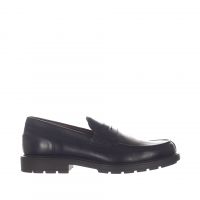 Nero giardini mocassino con mascherina in pelle da uomo