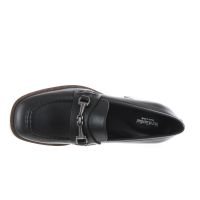 Nero giardini mocassino con tacco in pelle da donna