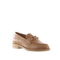 Nero giardini mocassino in pelle con dettaglio metallico da donna
