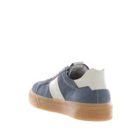 Nero giardini sneaker in camoscio con fondo a cassetta da uomo