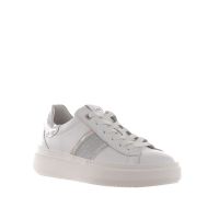 Nero giardini sneaker in pelle con dettaglio in lurex da donna