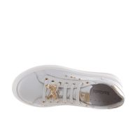 Nero giardini sneaker in pelle con pietre da donna