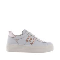 Nero giardini sneaker in pelle con pietre da donna