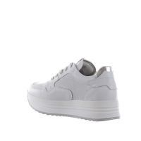 Nero giardini sneaker in pelle e mesh con strass da donna