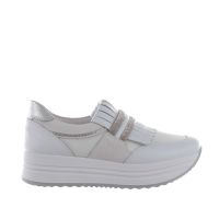 Nero giardini sneaker in pelle e mesh con strass da donna