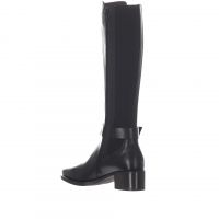 Nero giardini stivale in pelle con cinturino decorativo da donna