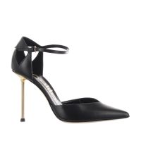 Ninalilou décolleté helen in pelle con cinturino da donna