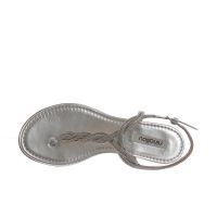 Ninalilou infradito elisa in nappa laminata con strass da donna
