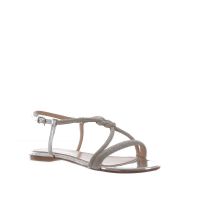 Ninalilou sandalo elisa in pelle specchiata con strass da donna
