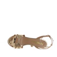 Ninalilou sandalo peak in pelle metallizzata da donna