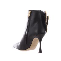 Ninalilou stivaletto in nappa con fiore con zip decorativa da donna