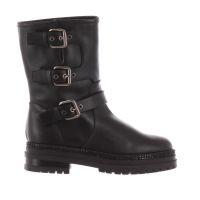 Ninalilou stivaletto in pelle con fibbie da donna