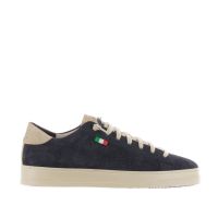 P448 sneaker in camoscio con logo traforato da uomo