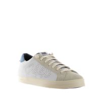 P448 sneaker in nabuk con logo traforato da uomo