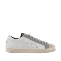 P448 sneaker in pelle con logo traforato da uomo