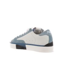 P448 sneaker in pelle e camoscio con logo traforato da uomo