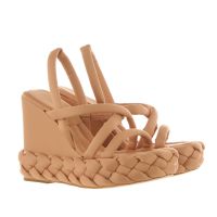 Paloma barcelo' sandalo con zeppa taila in satin da donna